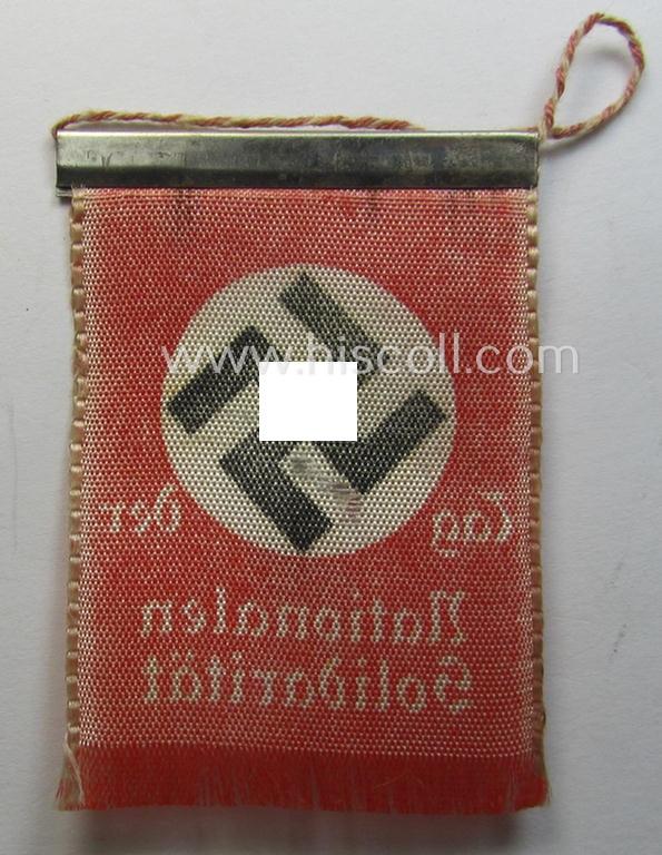Linnen-based, WHW- ie N.S.D.A.P.-related 'tinnie' (ie. 'Tagungs- o. Veranstaltungsabzeichen'): 'Tag der Nationalen Solidarität'