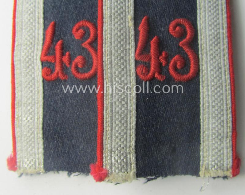 Pair of WH (Luftwaffe) 'cyphered' shoulderstraps: 'Uwm. des Flak-Artillerie-Rgts. 43'