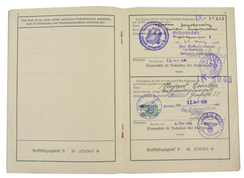 German Vehicle Registration Form