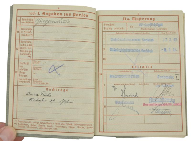 German WH Wehrpass with Cover 'Albert Fuchs'