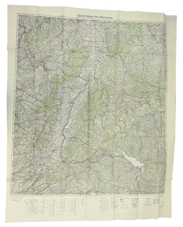 German Third Reich Era Roadmap 'Oberrheines'