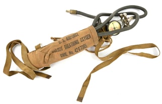 USAAF WW2 H-1 Bailout Oxygen Bottle and carrier