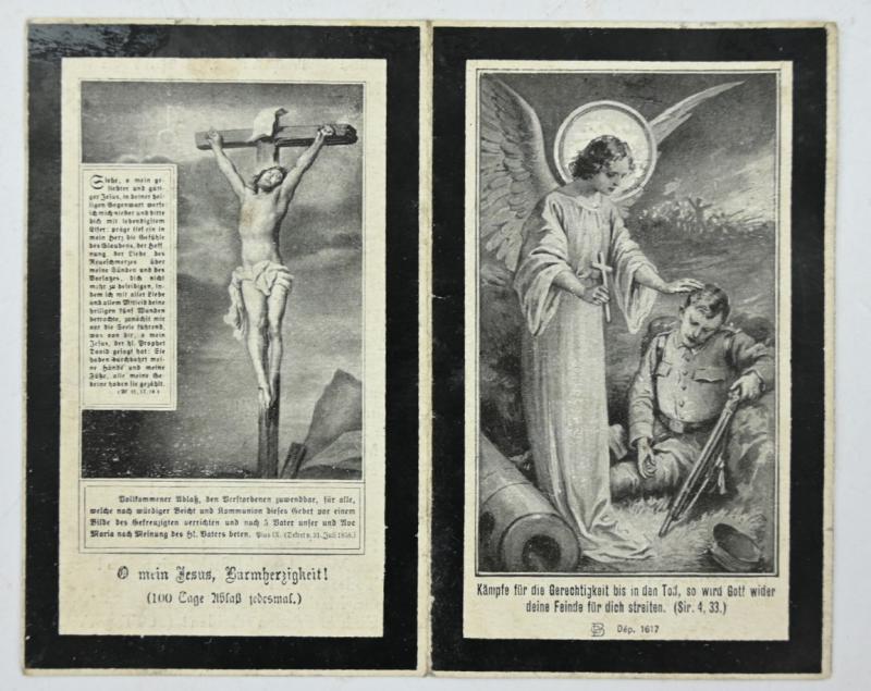 German WW1 Deathcard 'Paul Gilthauser'