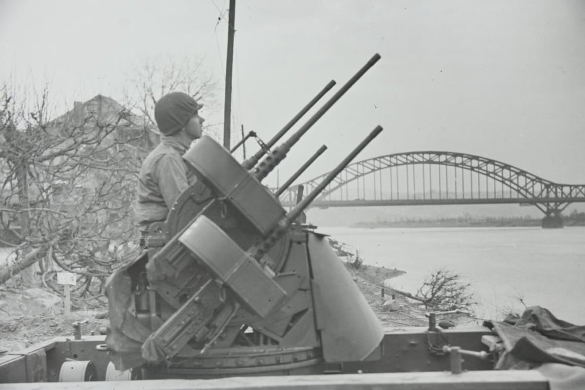 US WW2 Air Defense Remagen Bridge Picture