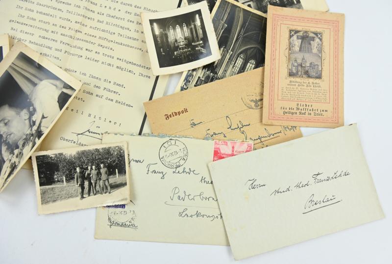 German WH Deathcard Grouping Chaplain Franz Lehde