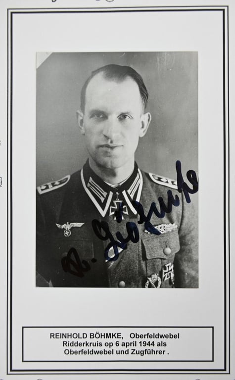 Signature of Wehrmacht KC Recipient 'Reinhold Böhmke'