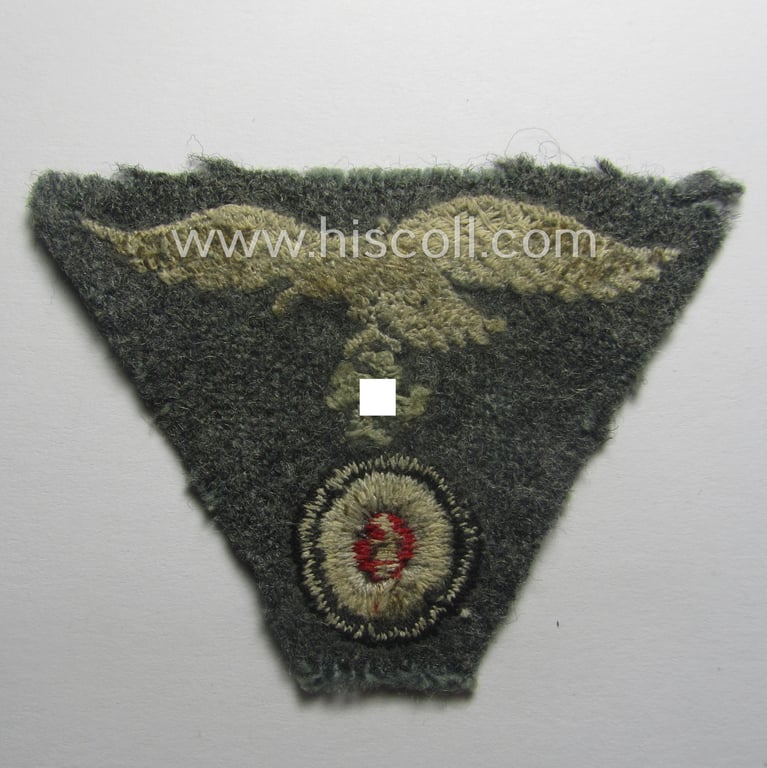 Truly used and/or carefully cap-removed, WH (Luftwaffe) so-called: 'M43-pattern'-cap-trapezoid (ie. 'Mützentrapez')