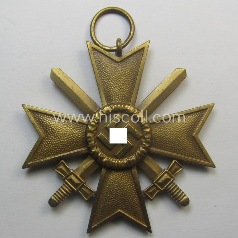 Medal-set: 'KvK 2. Klasse m. Schwn.' being a non-maker-marked specimen that came stored in its period pouch by the (never before seen!) 'Hersteller': 'Lind & Meyrer - Oberstein/Nahe'