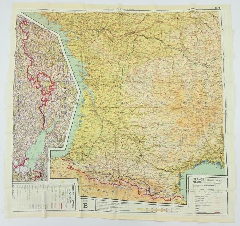 USAAF WW2 Pilot Escape Map 43A/B