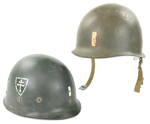 US WW2 M1 Officer Combat Helmet 79th Infantry...