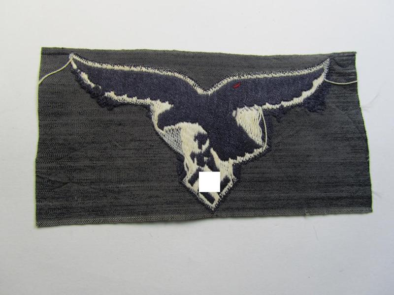 Superb, 'standard-issue'-type and neatly ('BeVo'-) woven, WH (Luftwaffe) enlisted-mens'- (ie. NCO-) type breast-eagle that comes in a 'virtually mint' condition