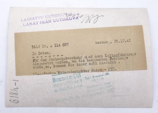 German Press Photo "Kettenfahrzeuge"