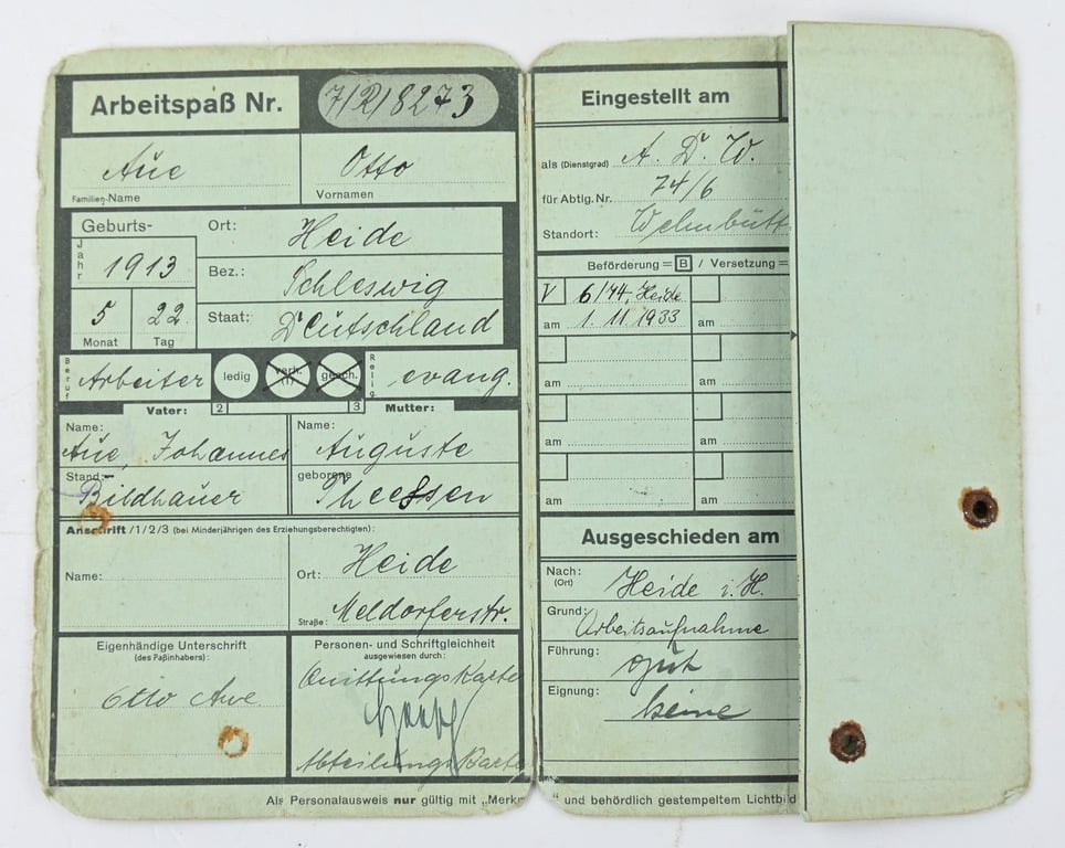 German RAD member Pass 74/6