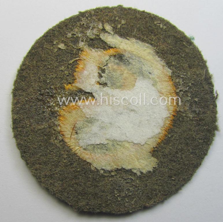 WH (Heeres) 'tropical'-issued, trade- and/or special-career insignia (ie. machine-embroidered 'Laufbahn- o. Tätigkeitsabzeichen') as was intended for an army: 'Schirrmeister' (or: equipment-administration staff-member ie. NCO)