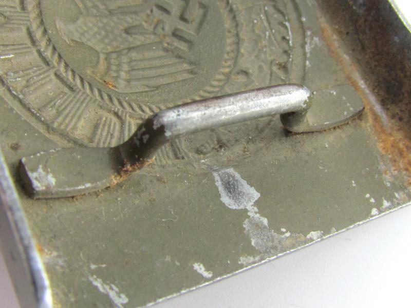 Wehrmacht (Heer) tropical ‘Afrikakorps’ steel belt buckle by Gustav Brehmer 1940