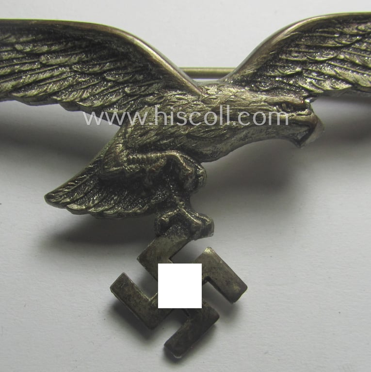 WH (Luftwaffe) 'Cupal'-based: 'Brustadler für Sommerrock' (being a typical non-maker-marked specimen that comes in a clearly used- ie. worn condition)