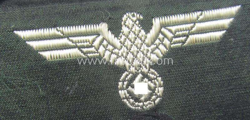 WH (Heeres) so-called: 'M43-pattern') cap-eagle/cocarde (ie. cap-trapezoid) being a Belgian-produced 'variant' as was specifically produced for usage on the so-called: 'M-43'-model field-caps (ie. 'Einheitsfeldmützen')