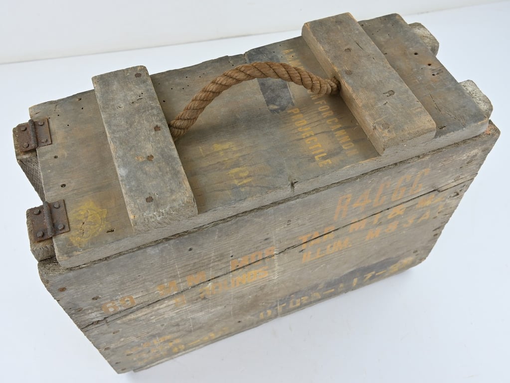 US WW2 60mm Mortar Rounds Ammo Box