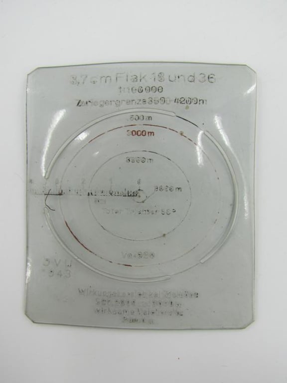 Zielschablone mit Planzeiger (Z.m.P.) marked bvu