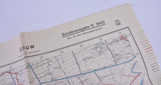 German WH Mapcard of 'Grouw' Holland