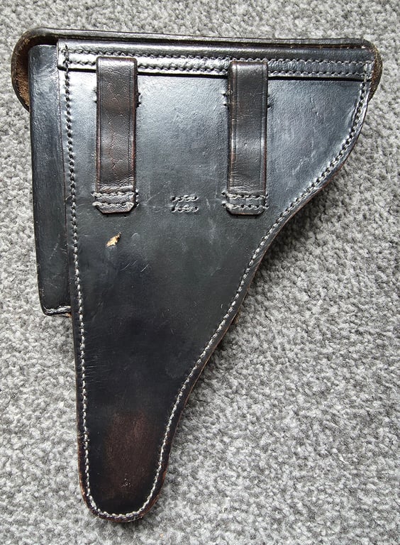P08 (Hard Shell) black leather pistol Holster (Luger)