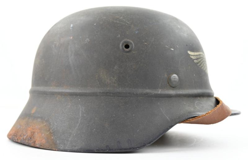 German M35 Luftschutz Beaded Helmet