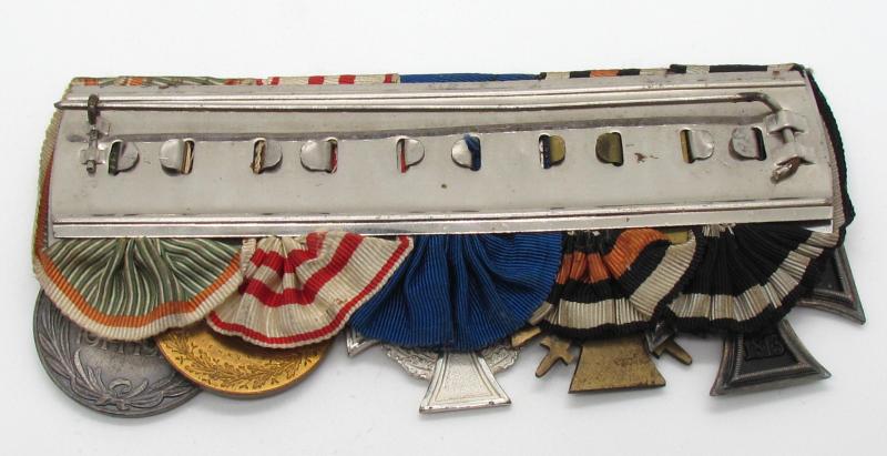 German WWI & WWII Era Five piece medal bar in Case