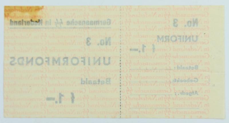 Dutch Waffen-SS Uniform Collecting Coupon