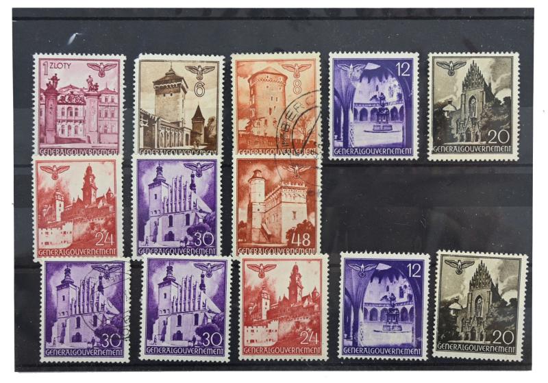 German Third Reich 'General Goverment' Stamps Set