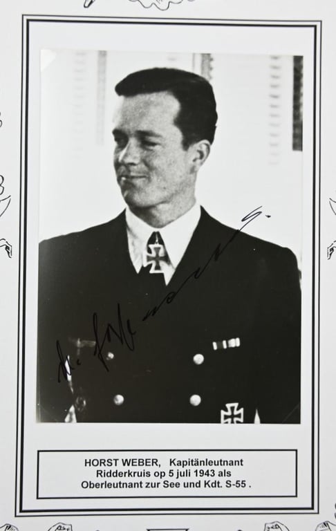Signature of Kriegsmarine KC Recipient 'Horst Weber'