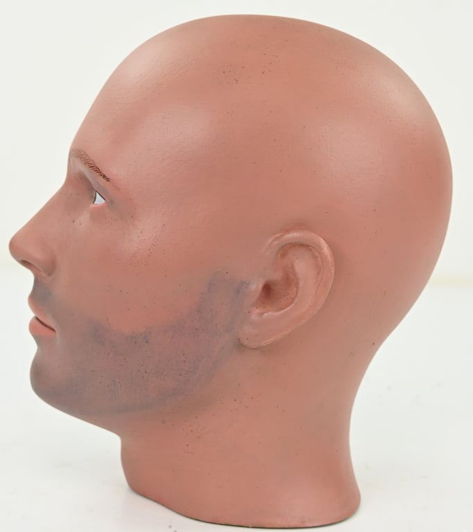 Painted Male Mannequin Head