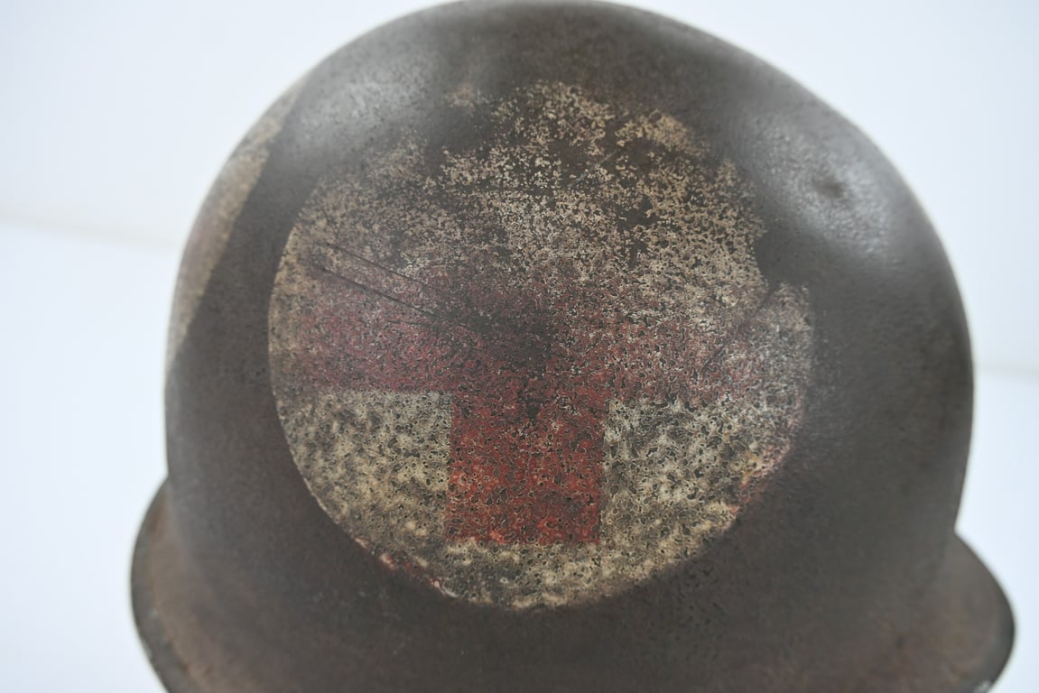US WW2 M1 Fixed Bale 4-Panel Medic Helmet