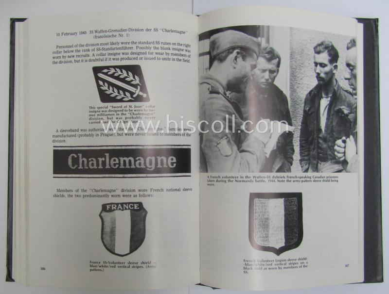Out-of-print 'Bender-Publishing'-reference-book entitled: 'Cloth insignia of the Waffen-SS' by John R. Angolia (being a first edition as was published in 1983)