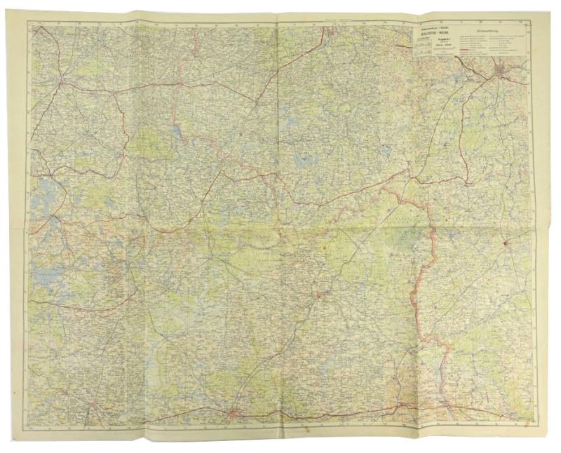 German WH Mapcard Bialystok Nimsk VII-1944