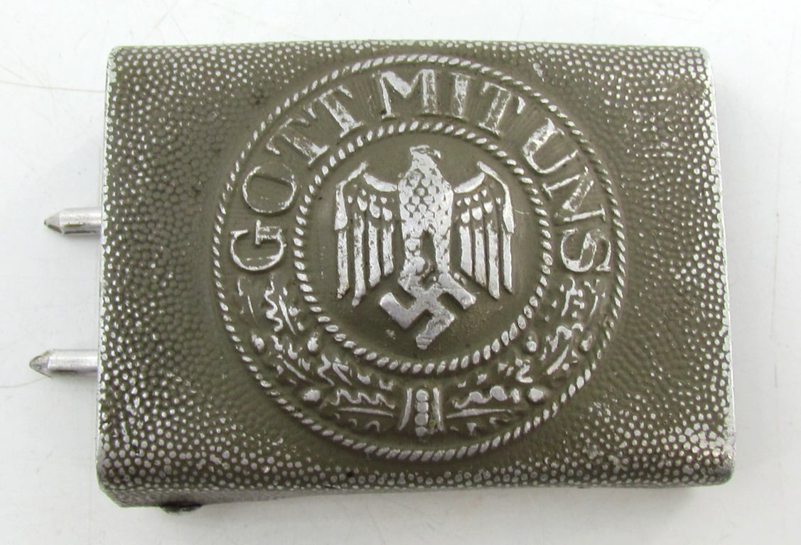 Wehrmacht (Heer) Aluminum Belt Buckle (Green)