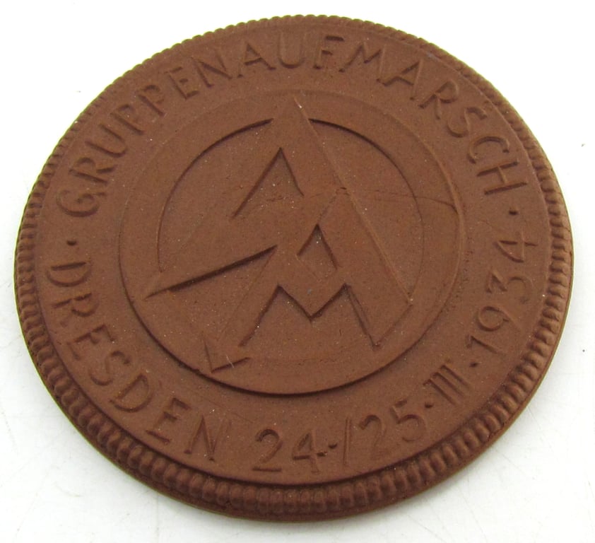 SA Gruppenaufmarsch Dresden 1934 table medal in case