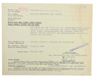 Croatian WW2 Iron Zvonimir Medal Certificate