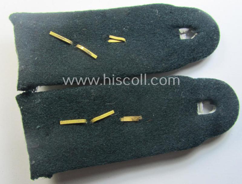 Pair of WH (Kriegsmarine) neatly 'cyphered', officers'-type shoulderboards (ie. 'Schulterstücke') as was intended for usage by an: 'Oberstleutnant (Ingenieur') that served within the 'Küsten-Art.-Trpn.'