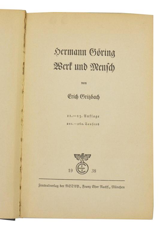 German Book Hermann Göring - Werk und Mensch