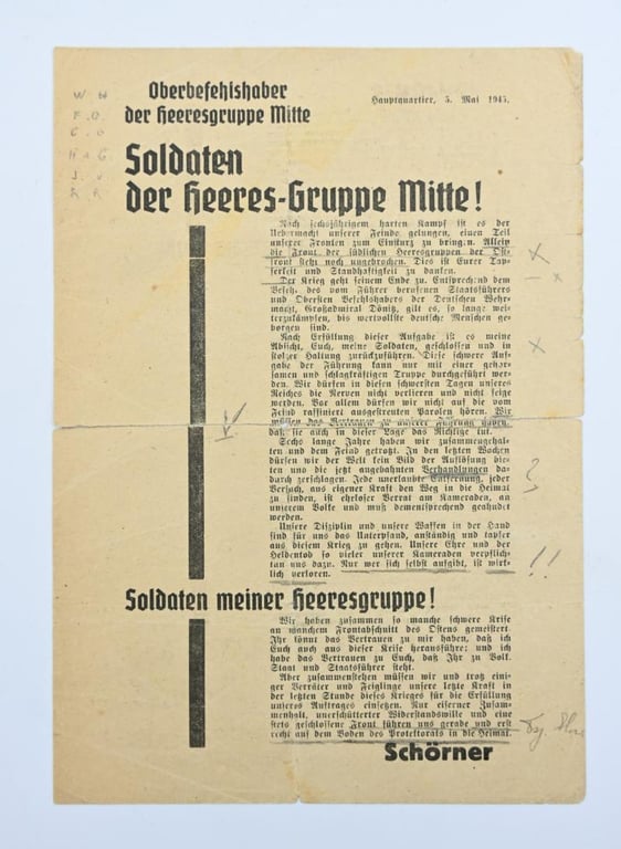 German WH Leaflet 'Surrendering Heeresgruppe Mitte'