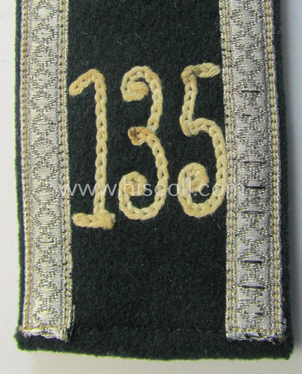 Single - and actually not that often seen! - WH (Heeres) NCO-type (ie. 'M36-/M40'-pattern- and 'pointed styled-') 'cyphered' shoulderstrap as was intended for usage by an: 'Uffz. des Infanterie-Regiments 135'