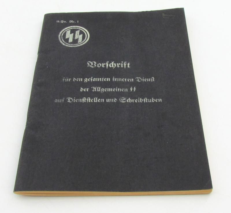 Extremely rare SS internal regulations booklet. ( 1938. nr 1 )