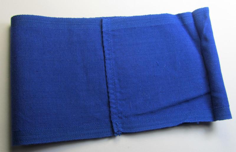 Attractive - and scarcely found! - EM- (ie. NCO-) pattern 'Reichsluftschutzbund' (ie. 'RLB'-) service-armband as executed in the neat 'BeVo'-weave-pattern as was intended for usage by a member serving within the: 'RLB erweiterten Selbstschutz...