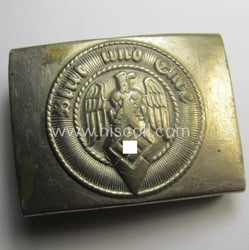 HJ (ie. 'Hitlerjugend') nickle-chrome-based belt-buckle being a neatly...
