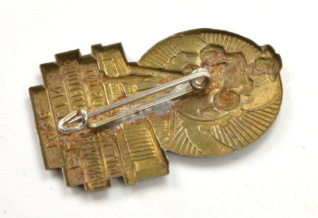 German KdF Tinnie badge Handwerksausstellung Berlin 1938