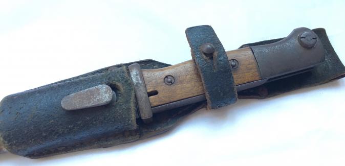 K98 Combat Bayonet with Leather Frog