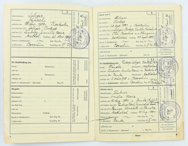 German Third Reich 'Ahnenpass' Ancestral Passport