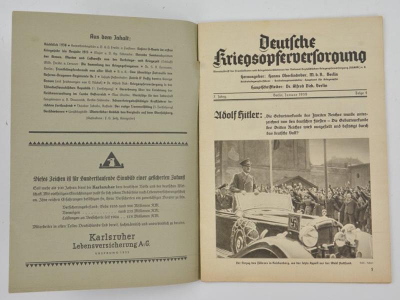 German NSKOV Magazine January 1939