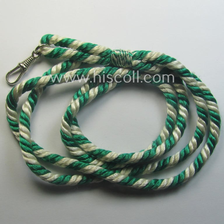 Attractive - and actually scarcely encountered! - so-called: HJ/DJ u. BDM/JM-'leaders-lanyard' (ie. 'Führerschnur') as was intended for usage by a: 'HJ-Gefolgschaftsführer o. HJ-Obergefolgschaftsführer'