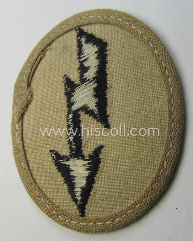 Attractive, WH (Heeres) 'tropical-styled', trade- and/or special-career insignia (or: 'Signal Blitz') as was intended for usage by a soldier (ie. NCO) who served within the: 'Pionier-Truppen'